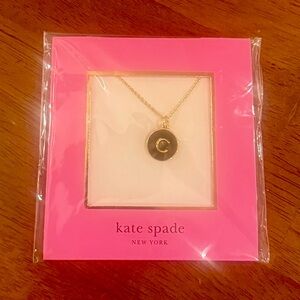 NWT Kate Spade Gold Pendant Necklace with Letter “C”